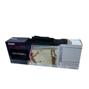 Franklin Steel Volleyball Net System 30ft x 2ft  & 8ft High Double Guy Ropes